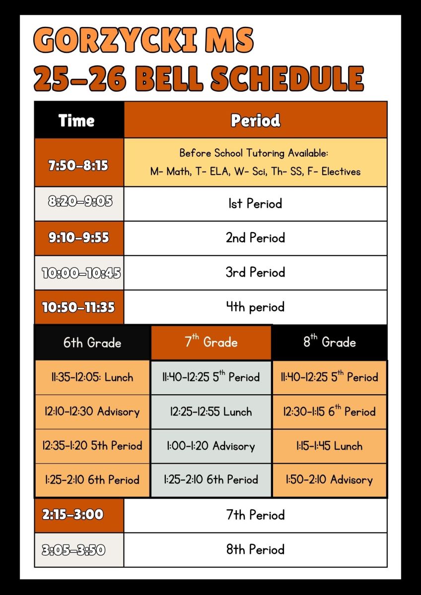 25-26 Bell Schedule